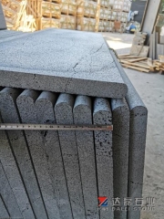 Bullnose Tiles Black Basalt Blue Basalt Saw Cutting With Cat Paw