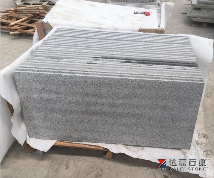 G603 Granite Flamed Wall Cladding Tiles With Holes Isreal Project