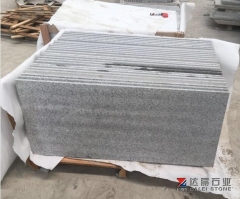 G603 Granite Flamed Wall Cladding Tiles With Holes Isreal Project