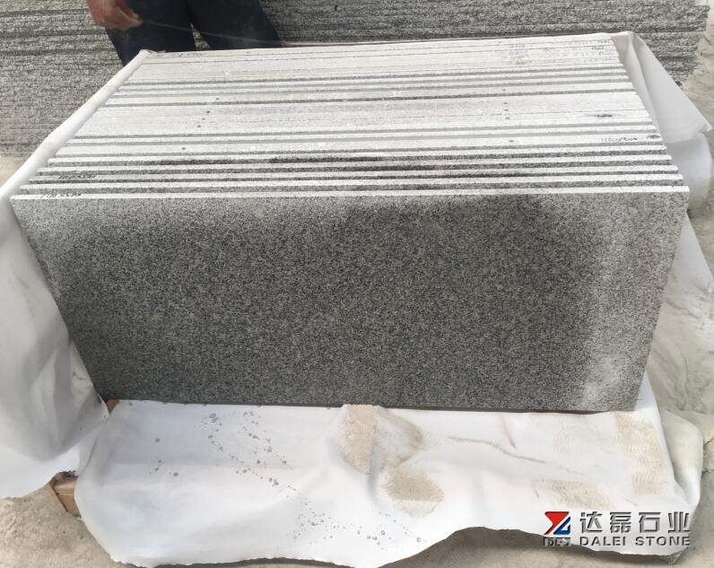 G603 Granite Flamed Wall Cladding Tiles With Holes Isreal Project