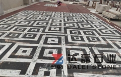 Marble Tiles Polished Floor Tiles Black and White Matched