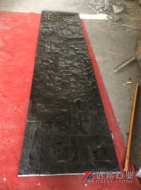 Mongolia Black Tiles Natural Surface And Water Jet Finish Way