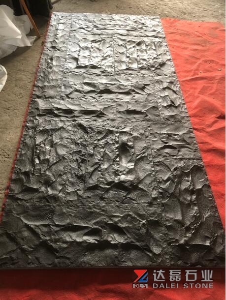 Mongolia Black Tiles Natural Surface And Water Jet Finish Way