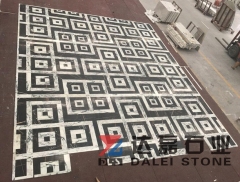 Marble Tiles Polished Floor Tiles Black and White Matched