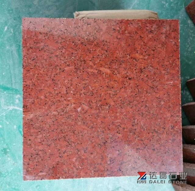 Popular Dyed Red Granite Small Slabs Polished