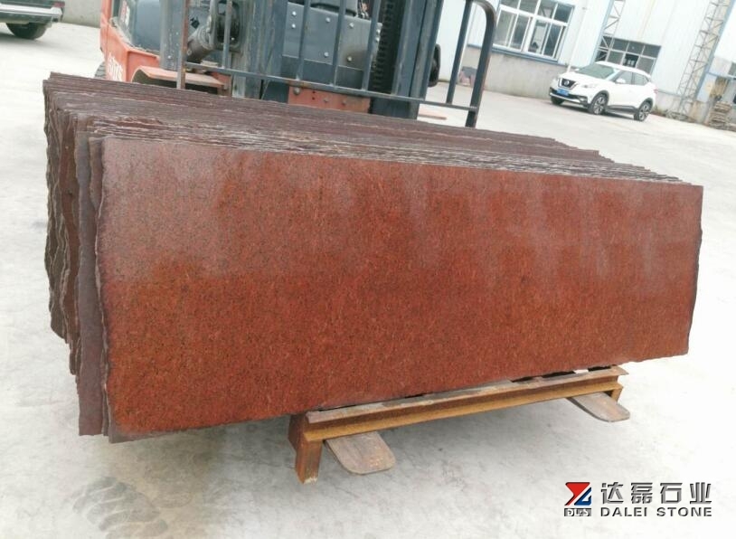 Popular Dyed Red Granite Small Slabs Polished