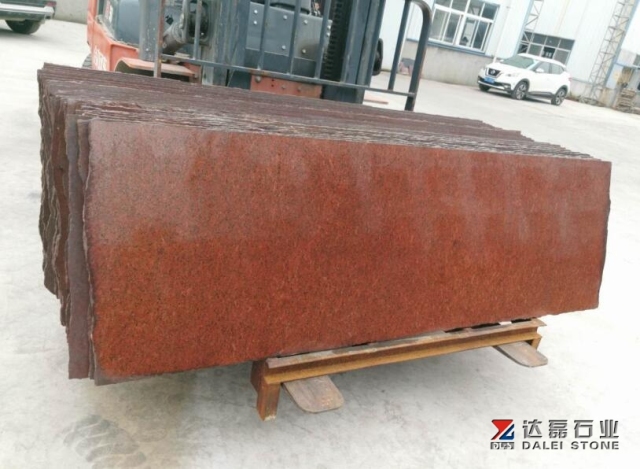 Popular Dyed Red Granite Small Slabs Polished