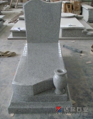 G603 Bianco Grey Granite Tombstone Monument Israel Style