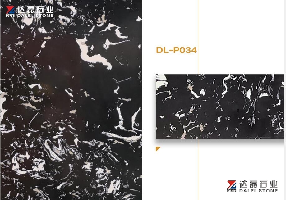 Black White Color Yellow Color Terrazzo Artifical Stone Big Slabs For Project