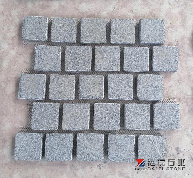 Orginal G654 Padang Dark G654 Cube Stone With Net Flamed