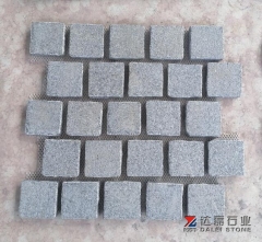 Orginal G654 Padang Dark G654 Cube Stone With Net Flamed