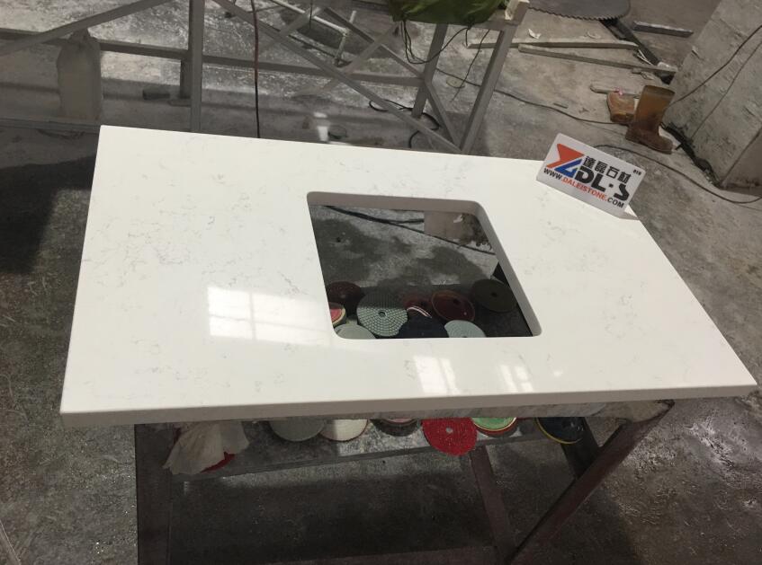 Mary White Quartz Countertops Artificial Stone Engineered Kitchen Countertops