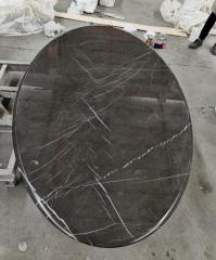 Bulgaria Grey Marble Table Top Round Table Desk
