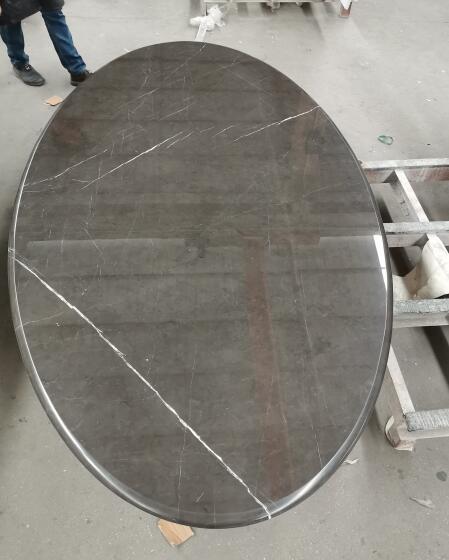 Bulgaria Grey Marble Table Top Round Table Desk