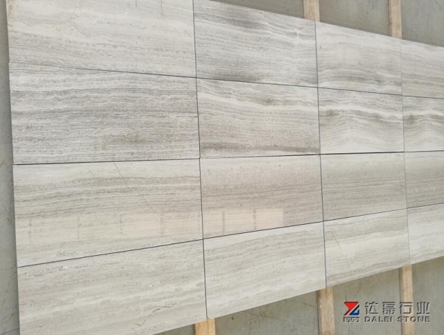 White Wooden Marble Tiles Polished and Honed