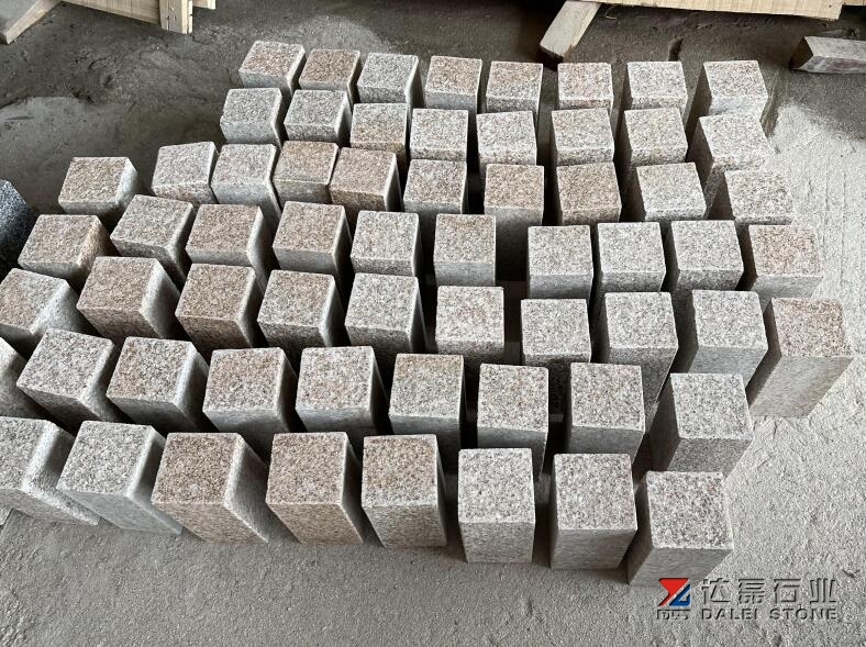 G682 Granite Cube Stone All Sides Flamed Finish Way