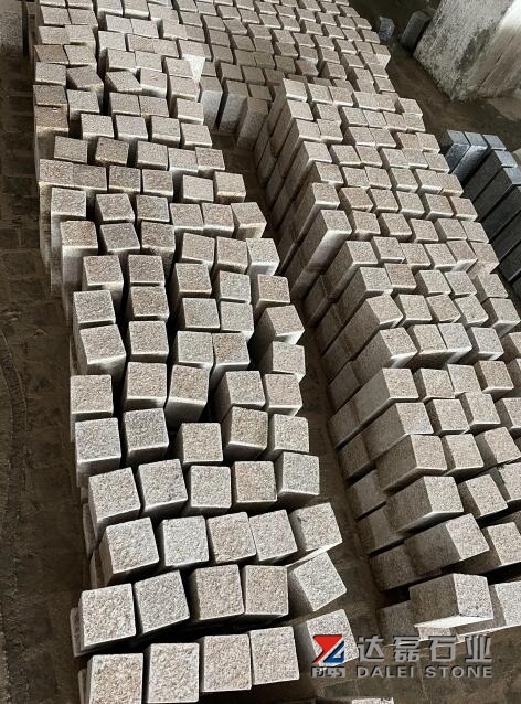 G682 Granite Cube Stone All Sides Flamed Finish Way