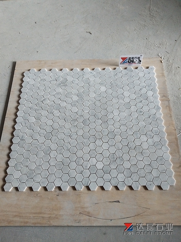 White Carrara Mosaic Tile Marble Mosaic Tile Dalei Stone