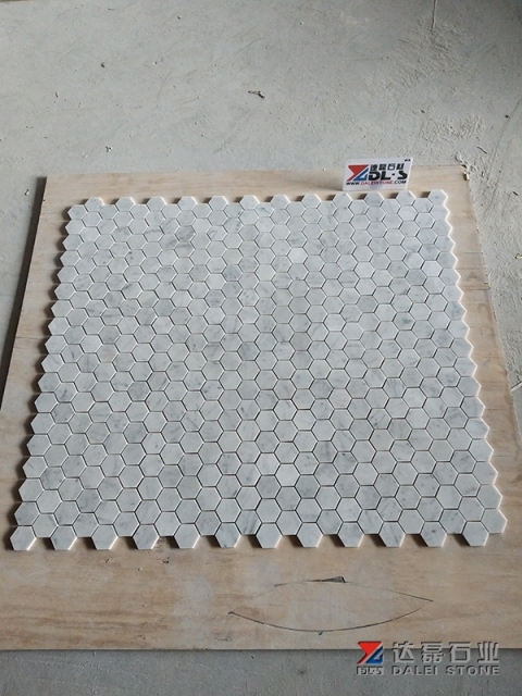 White Carrara Mosaic Tile Marble Mosaic Tile Dalei Stone
