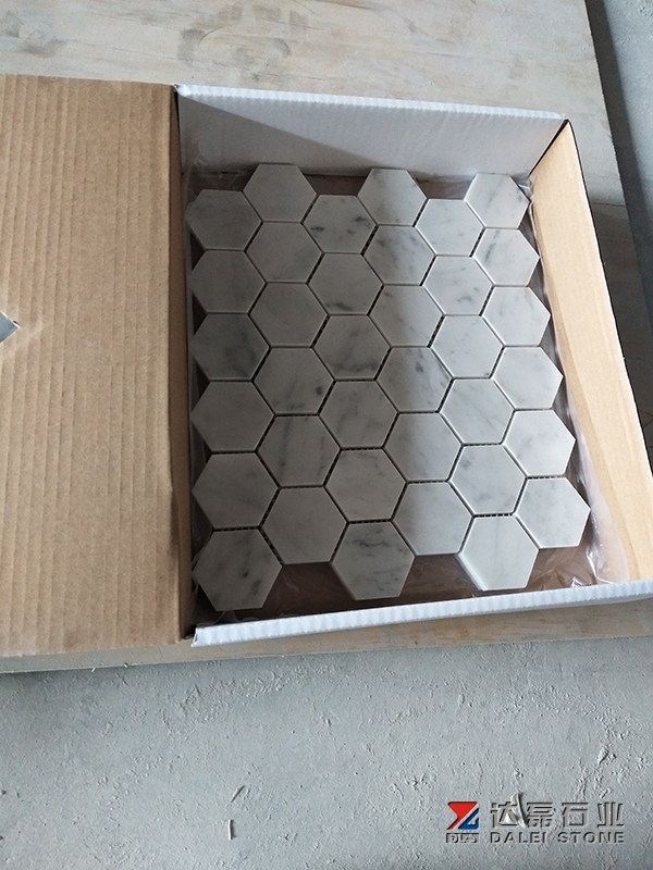 White Carrara Mosaic Tile Marble Mosaic Tile Dalei Stone