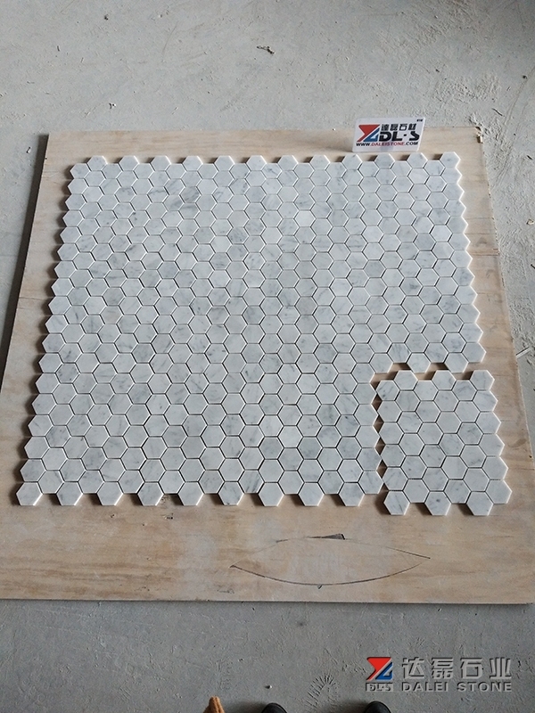 White Carrara Mosaic Tile Marble Mosaic Tile Dalei Stone