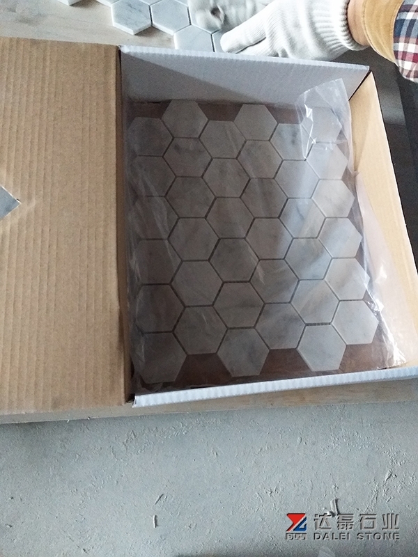White Carrara Mosaic Tile Marble Mosaic Tile Dalei Stone