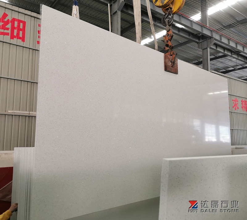 Crystal White Quartz Stone Big Slabs Artificial Stone Wholesale