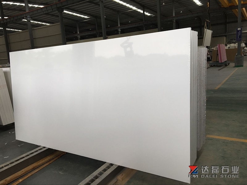 Pure Whtie Quartz Slab Dalei Stone Artifical Stone Wholelsale