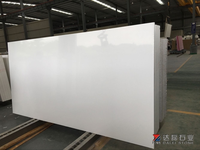Pure Whtie Quartz Slab Dalei Stone Artifical Stone Wholelsale