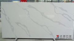 White Color Quartz Big Slabs Calacatta Quartz