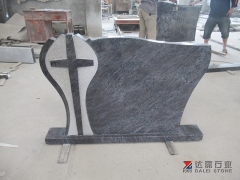 Bahama Blue Granite Headstone Poland Style Headstone