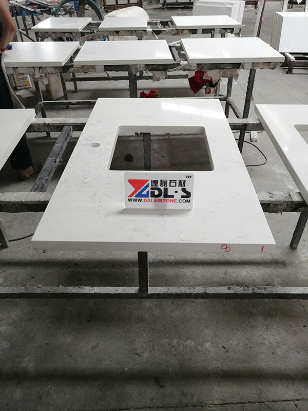 Carrara White Quartz Countertop Artifical Stone Dalei stone