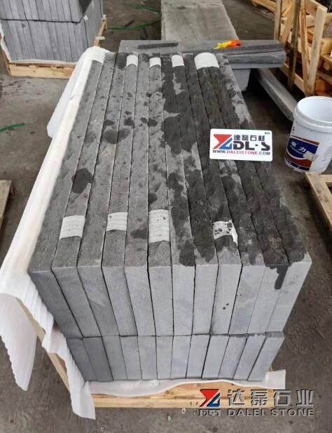 Black Sandstone Blue Sandstone Steps Stair Treads Flamed