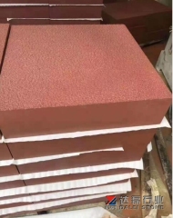Red Sandstone Bush hammered Honed Finish Way Kerbstone Project