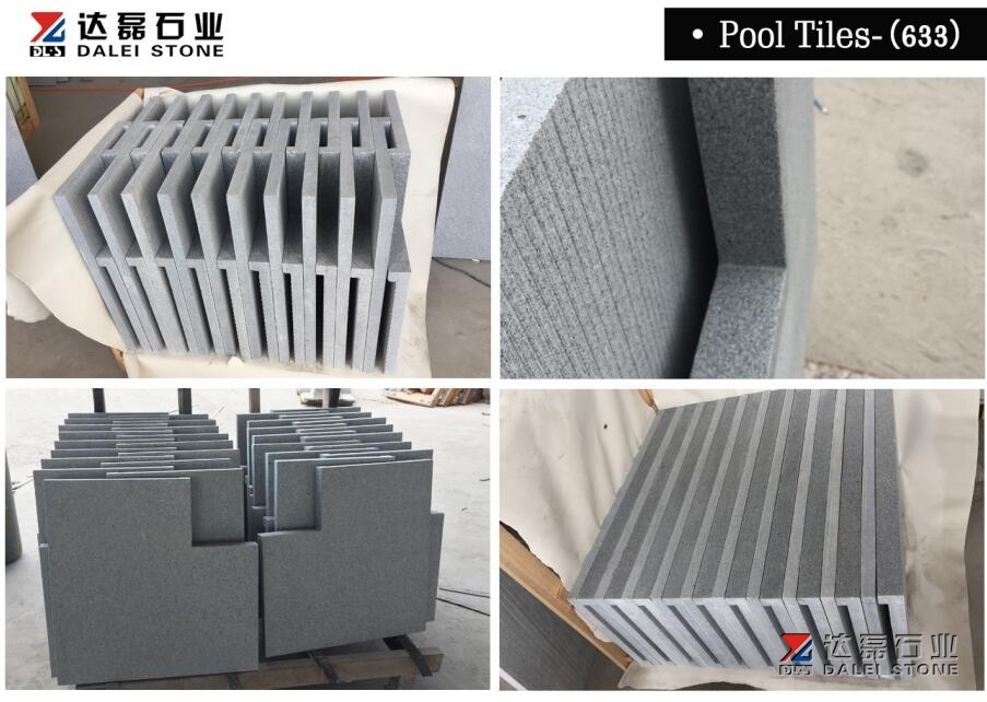 G633 Granite Swimming Pool Bolders Flamed Brush