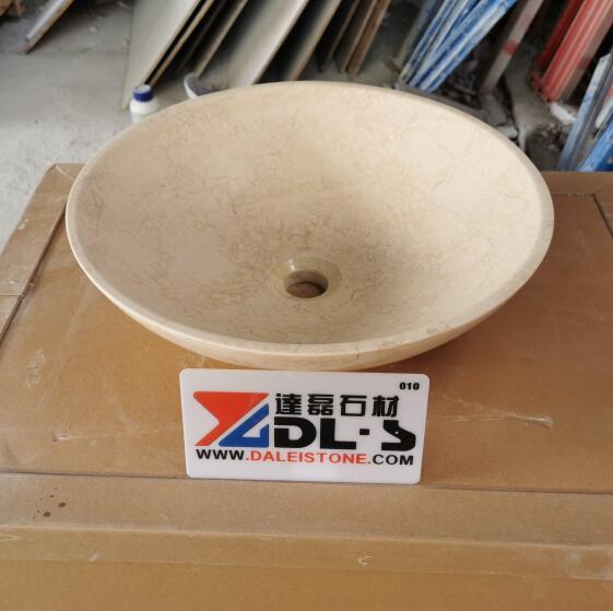 Crema Marfil Marble Basins Sinks Polished