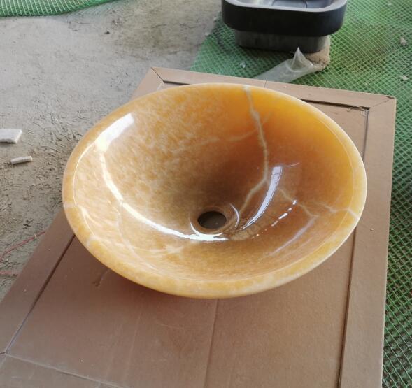 Honey Onyx Orange Color Basins Sinks China Onyx