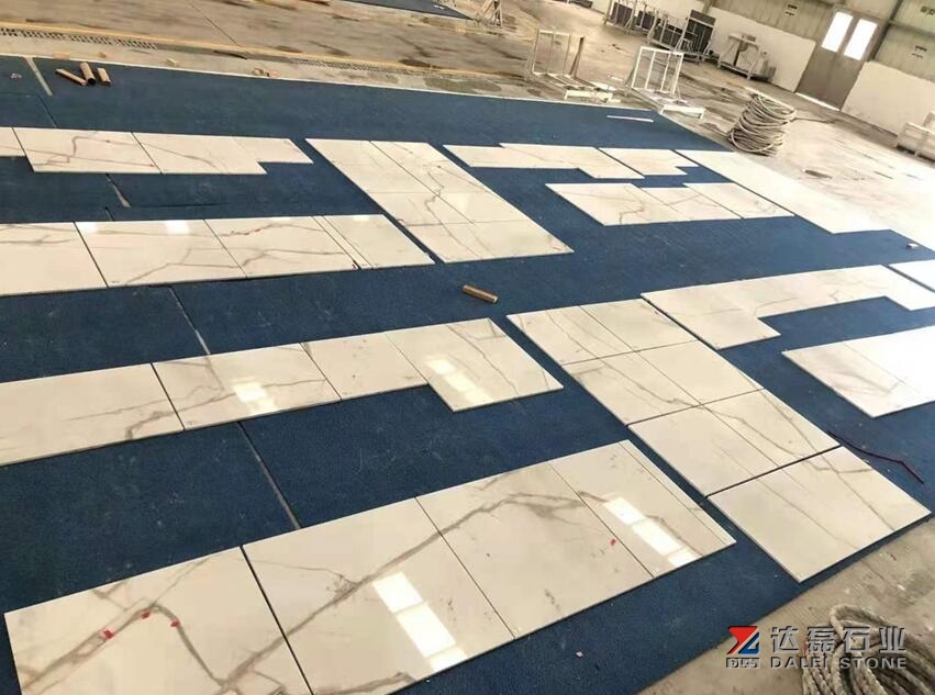 Chinese Calacatta White Marble Shown At Xiamen Stone Fair