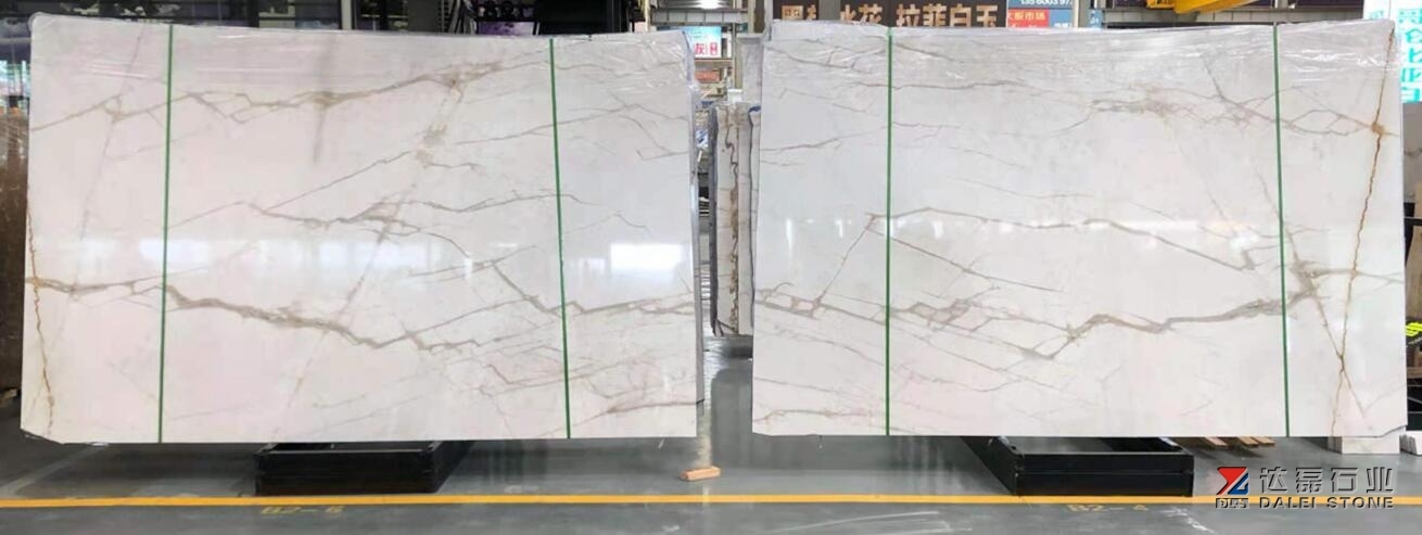 Chinese Calacatta White Marble Shown At Xiamen Stone Fair