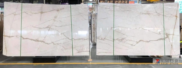 Chinese Calacatta White Marble Shown At Xiamen Stone Fair