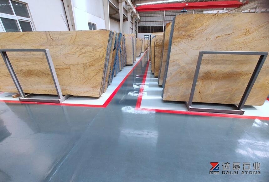 Golden Dragon Beige Marble Big Slabs Yellow Color