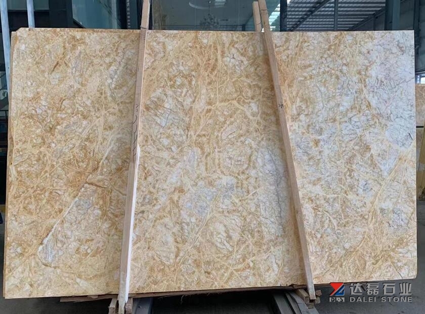Chrysophoron Golden Beige Color Marble Big Slabs