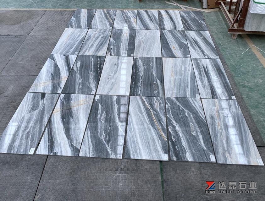 Grey Marble Polished Tiles 1cm Thickness