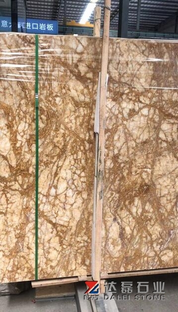 Chrysophoron Golden Beige Color Marble Big Slabs