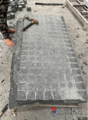 Black Basalt Cube Stone Top Flamed Other Sides Natural Split