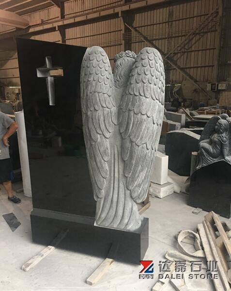 Pure Black Headstone Tombstone Monuments