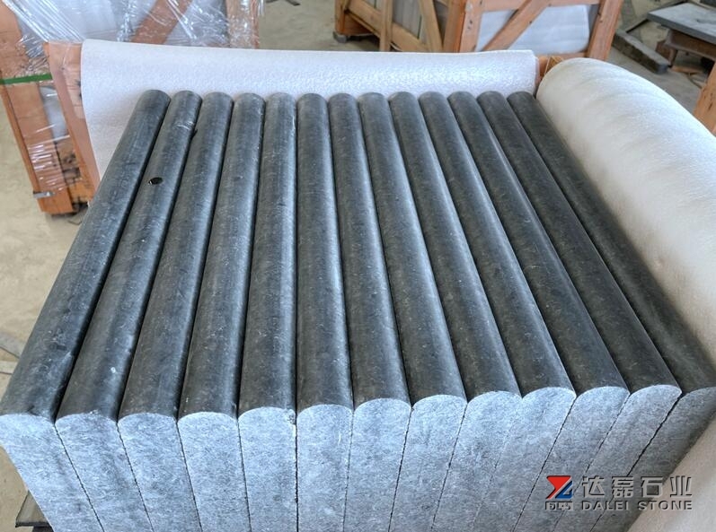 Angola Black Basalt Swimming Pool Coping Tiles Flamed Honed