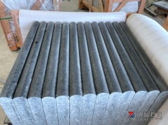 Angola Black Basalt Swimming Pool Coping Tiles Flamed Honed