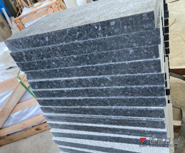 Angola Black Basalt Swimming Pool Coping Tiles Flamed Honed