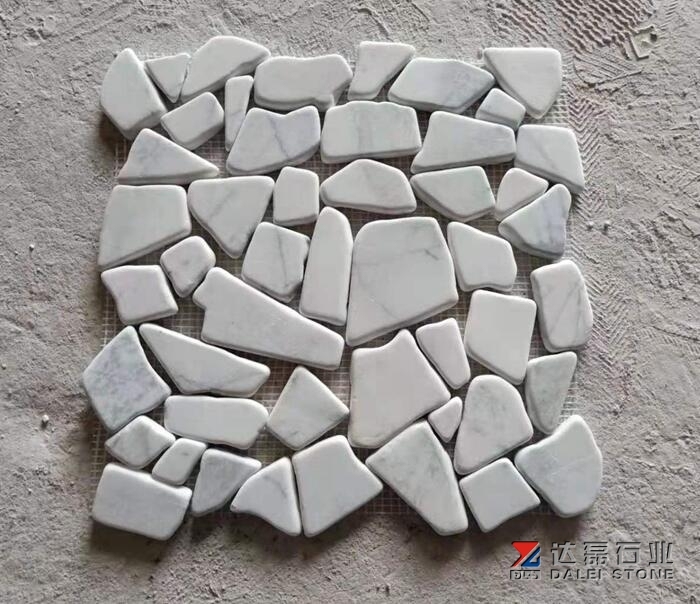 China Carrara White Marble Mosaic Tiles Polished